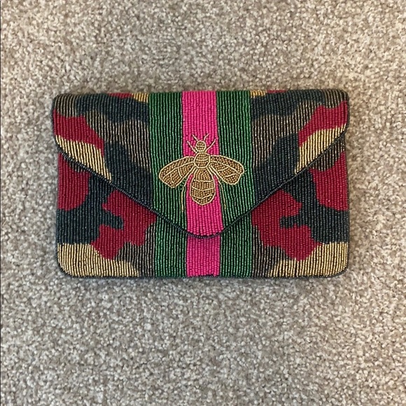 beaded envelope clutch